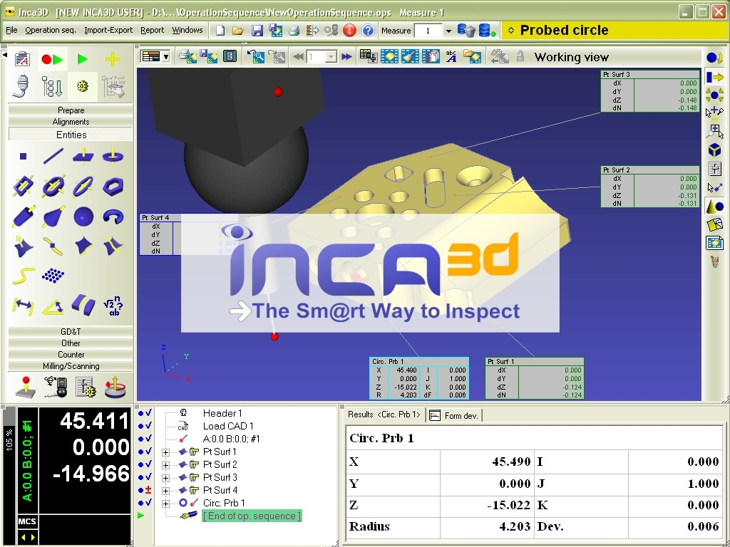 3D Auswerte und KMG - Software Inca3D
